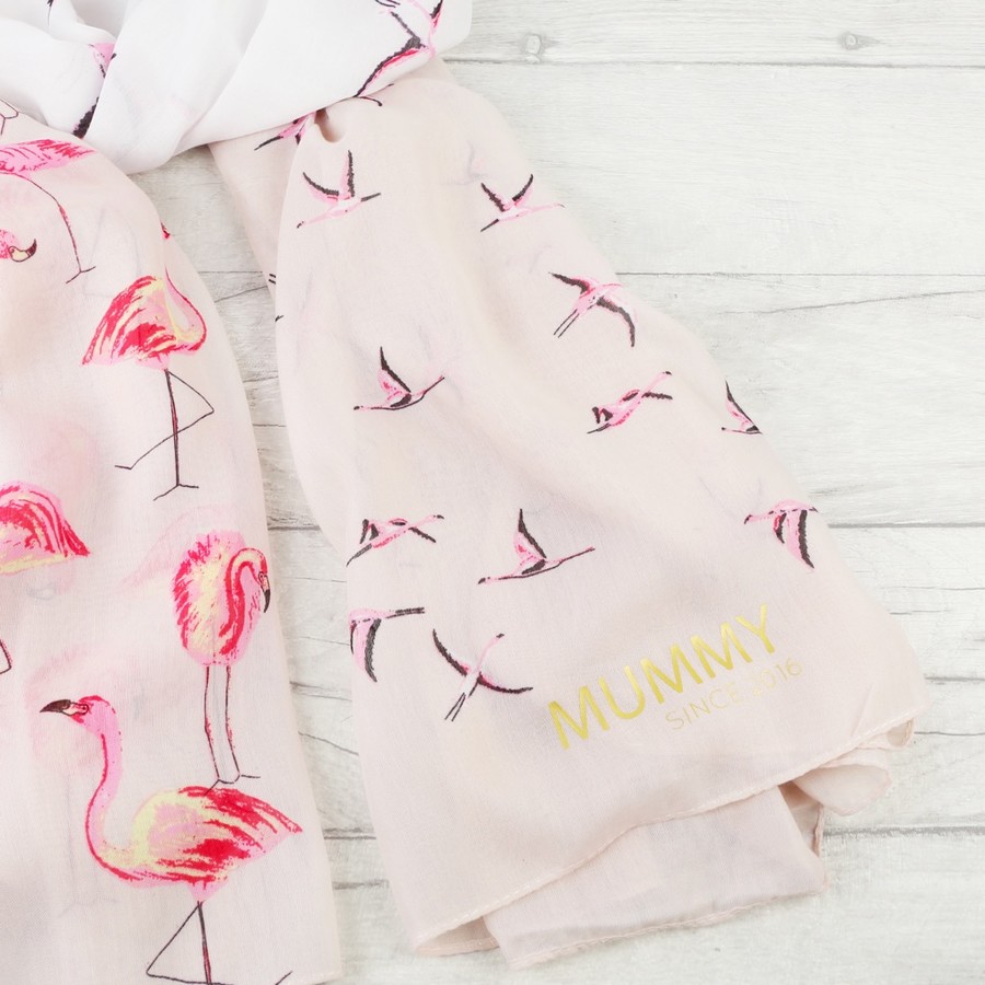 Personalised Pink Flamingo Scarf | Birds | Lisa Angel Scarves